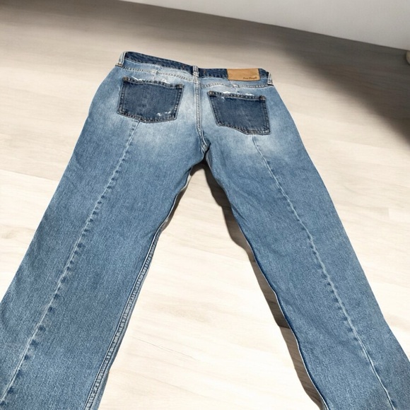 Free People patchwork high waist cropped jeans size 27 - Picture 5 of 7